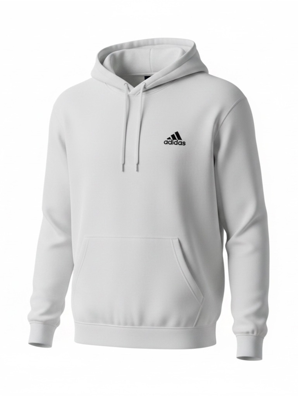 adidas Women’s White Pullover Hoodie with Small Black Logo